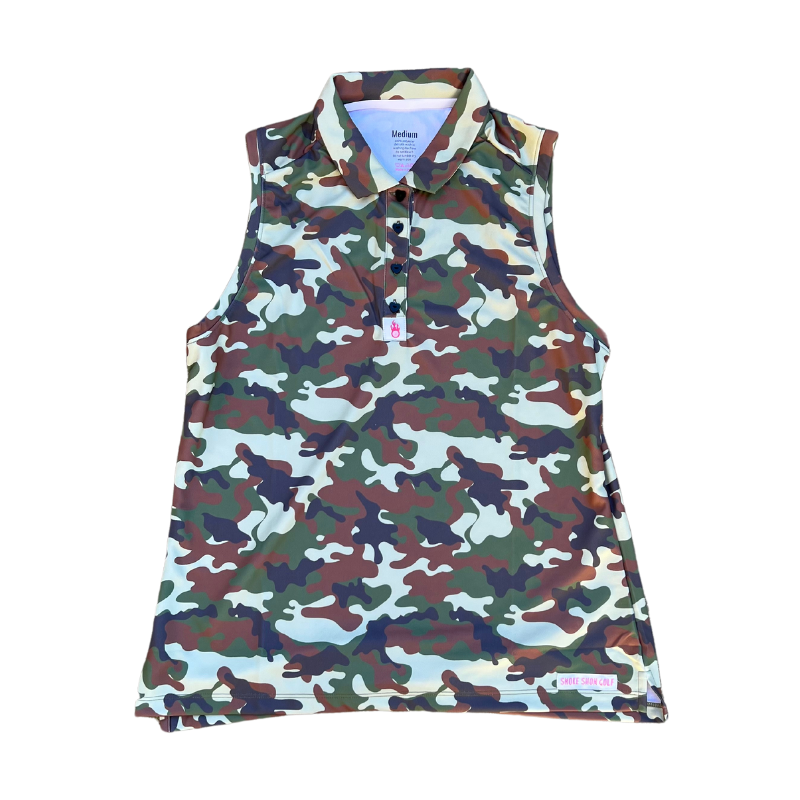 Camo Sleeveless Polo