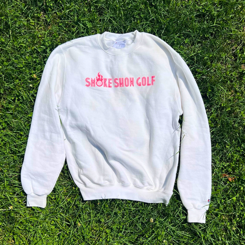 White crew neck online champion