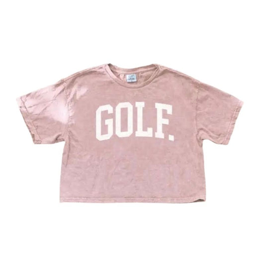 Golf Mineral Washed Cropped Tee Blush