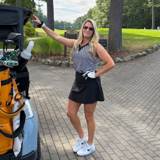 Houndstooth Sleeveless Polo